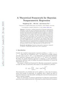 A Theoretical Framework for Bayesian Nonparametric Regression