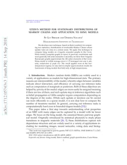 Stein's Method for Stationary Distributions of Markov Chains and
  Application to Ising Models