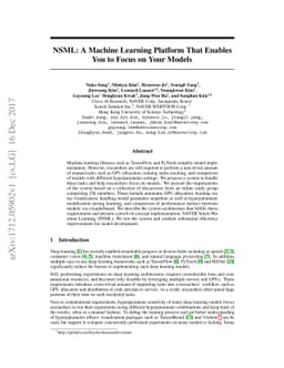 NSML: A Machine Learning Platform That Enables You to Focus on Your
  Models