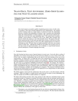 Train Once, Test Anywhere: Zero-Shot Learning for Text Classification