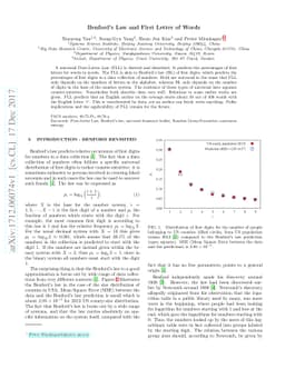 Benford's Law and First Letter of Word