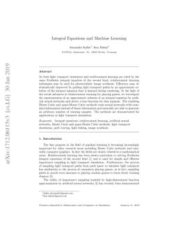 Integral Equations and Machine Learning