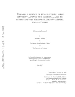Towards a science of human stories: using sentiment analysis and
  emotional arcs to understand the building blocks of complex social systems