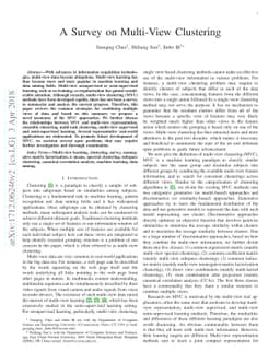 A Survey on Multi-View Clustering