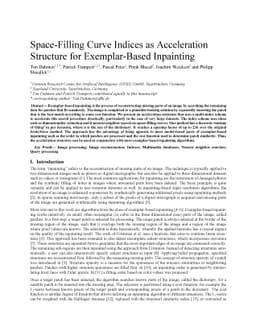 Space-Filling Curve Indices as Acceleration Structure for Exemplar-Based
  Inpainting