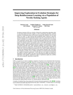 Improving Exploration in Evolution Strategies for Deep Reinforcement
  Learning via a Population of Novelty-Seeking Agents