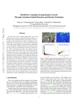 DecideNet: Counting Varying Density Crowds Through Attention Guided
  Detection and Density Estimation