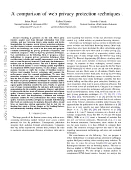 A comparison of web privacy protection techniques