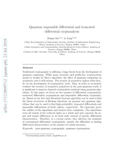 Quantum impossible differential and truncated differential cryptanalysis