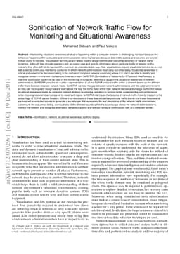 Sonification of Network Traffic Flow for Monitoring and Situational
  Awareness