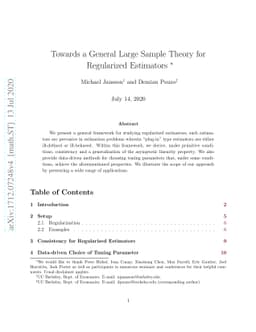 Towards a General Large Sample Theory for Regularized Estimators