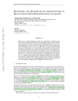 Revisiting the Master-Slave Architecture in Multi-Agent Deep
  Reinforcement Learning