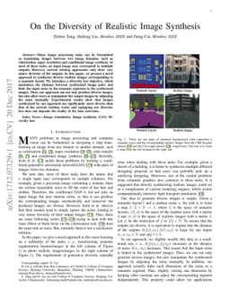 On the Diversity of Realistic Image Synthesis