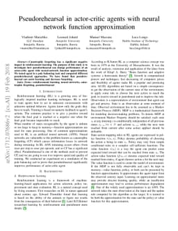Pseudorehearsal in actor-critic agents with neural network function
  approximation