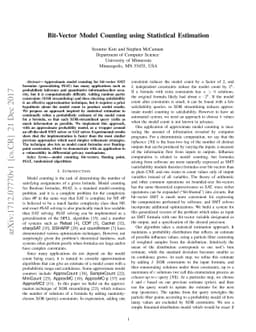 Bit-Vector Model Counting using Statistical Estimation