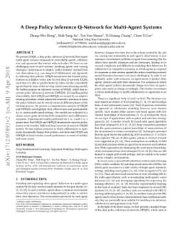 A Deep Policy Inference Q-Network for Multi-Agent Systems