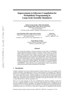 Improvements to Inference Compilation for Probabilistic Programming in
  Large-Scale Scientific Simulators