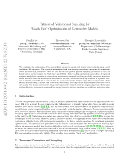 Truncated Variational Sampling for "Black Box" Optimization of
  Generative Models