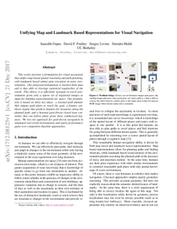 Unifying Map and Landmark Based Representations for Visual Navigation