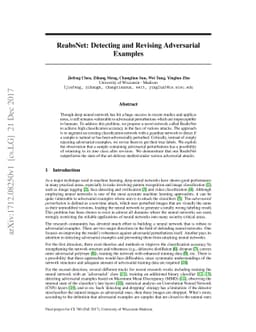 ReabsNet: Detecting and Revising Adversarial Examples