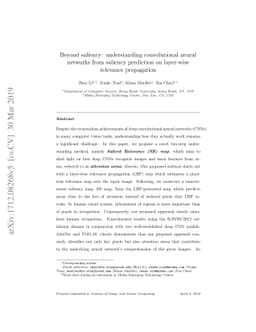 Beyond saliency: understanding convolutional neural networks from
  saliency prediction on layer-wise relevance propagation