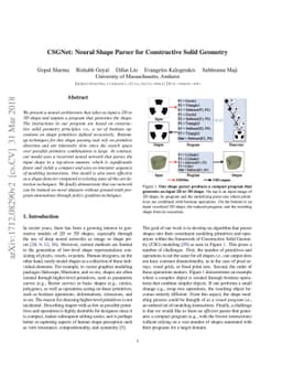 CSGNet: Neural Shape Parser for Constructive Solid Geometry