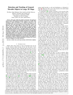 Detection and Tracking of General Movable Objects in Large 3D Maps