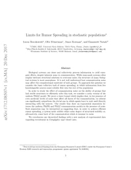 Limits for Rumor Spreading in stochastic populations