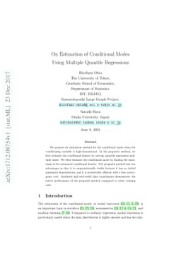 On Estimation of Conditional Modes Using Multiple Quantile Regressions