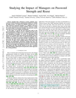 Studying the Impact of Managers on Password Strength and Reuse