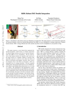 RIDI: Robust IMU Double Integration