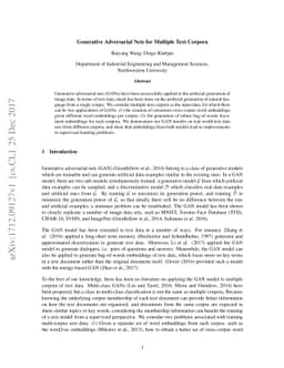 Generative Adversarial Nets for Multiple Text Corpora