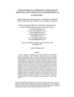 Technical Report on Deploying a highly secured OpenStack Cloud
  Infrastructure using BradStack as a Case Study