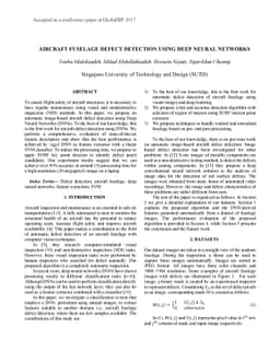 Aircraft Fuselage Defect Detection using Deep Neural Networks