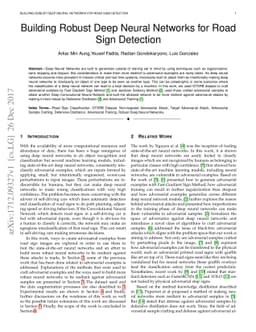 Building Robust Deep Neural Networks for Road Sign Detection