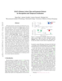 HACS: Human Action Clips and Segments Dataset for Recognition and
  Temporal Localization