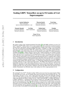 Scaling GRPC Tensorflow on 512 nodes of Cori Supercomputer