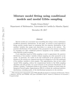 Mixture model fitting using conditional models and modal Gibbs sampling