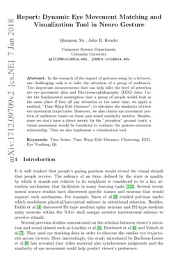 Report: Dynamic Eye Movement Matching and Visualization Tool in Neuro
  Gesture