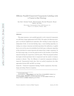 Efficient Parallel Connected Components Labeling with a Coarse-to-fine
  Strategy