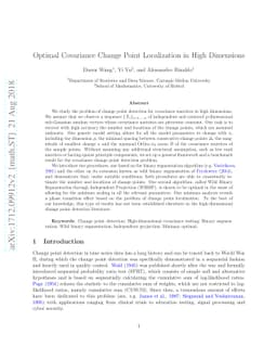 Optimal Covariance Change Point Localization in High Dimension
