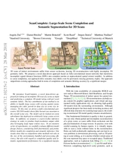 ScanComplete: Large-Scale Scene Completion and Semantic Segmentation for
  3D Scans