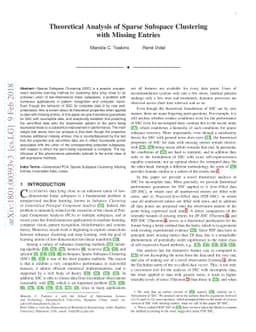 Theoretical Analysis of Sparse Subspace Clustering with Missing Entries