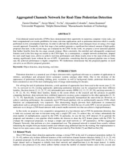 Aggregated Channels Network for Real-Time Pedestrian Detection