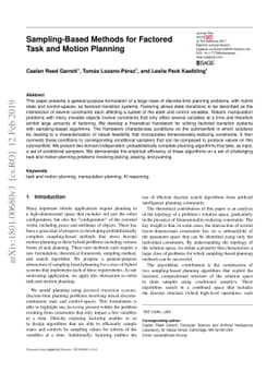Sampling-Based Methods for Factored Task and Motion Planning