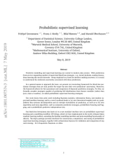 Probabilistic supervised learning