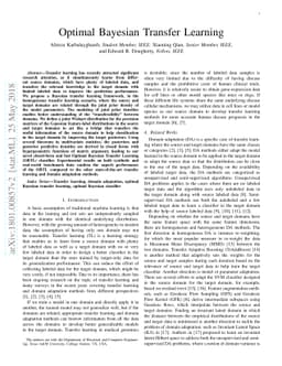 Optimal Bayesian Transfer Learning