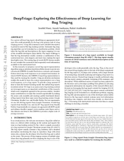 DeepTriage: Exploring the Effectiveness of Deep Learning for Bug
  Triaging