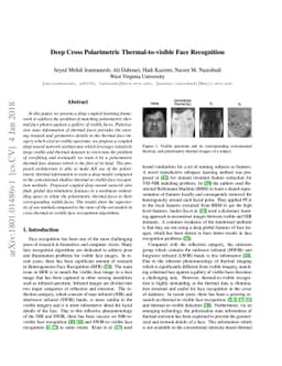 Deep Cross Polarimetric Thermal-to-visible Face Recognition