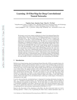 Learning $3$D-FilterMap for Deep Convolutional Neural Networks
